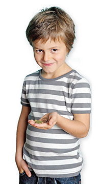 Kinder dürfen sich von ihrem Geld kaufen, was sie möchten Kinder dürfen sich von ihrem Geld kaufen, was sie möchten